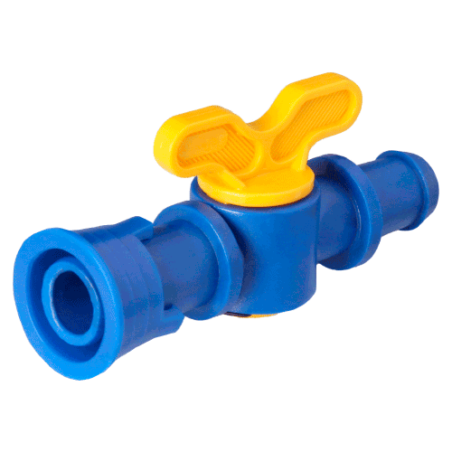 Registro de inicial de 16 mm com anilha para tubos PELBD