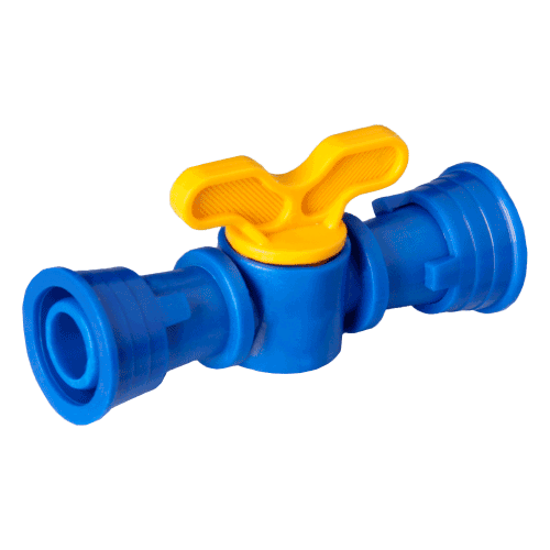 Registro de união de 16 mm com anilhas para tubos PELBD